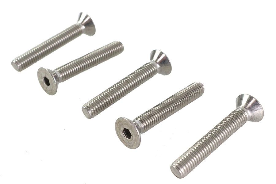 HARLEY Allen Flat Head Screws Stainless Steel 3/8 inch-16 x 2-1/2 i Fits 0-  All, models