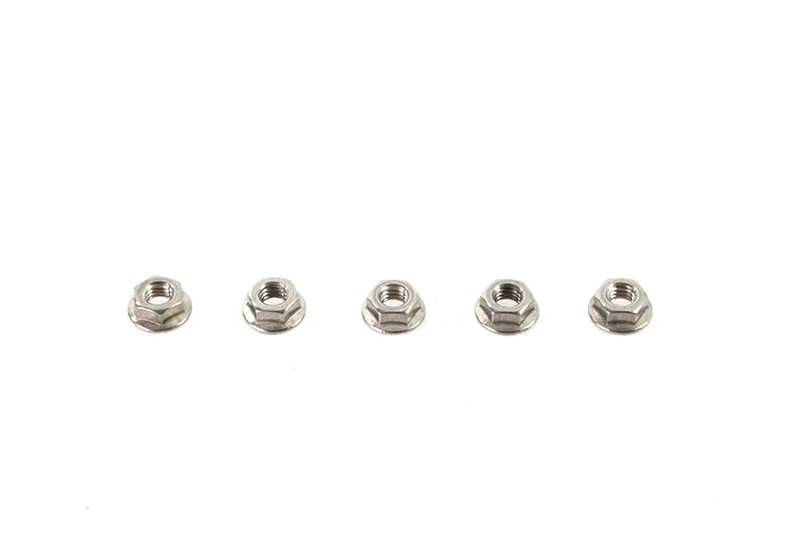 HARLEY Serrated Hex Flange Nuts 5/16 inch-18 Stainless Steel Fits 0-  All, models