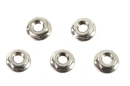 HARLEY Serrated Hex Flange Nuts 5/16 inch-18 Stainless Steel Fits 0-  All, models
