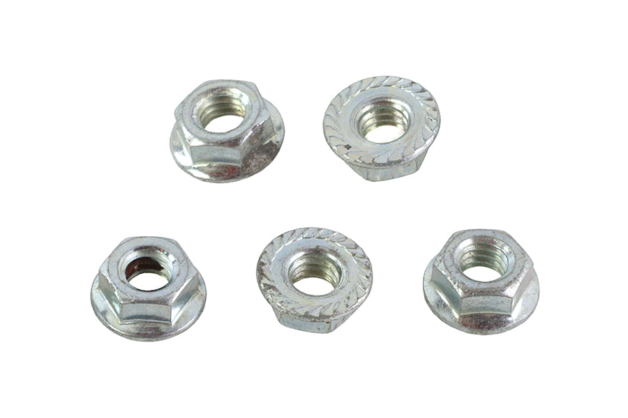 HARLEY Serrated Hex Flange Nuts 5/16 inch-24 Zinc Fits 0-  All, models