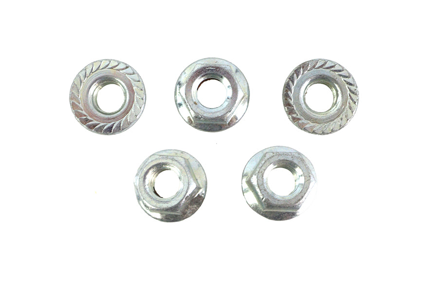 HARLEY Serrated Hex Flange Nuts 5/16 inch-24 Zinc Fits 0-  All, models