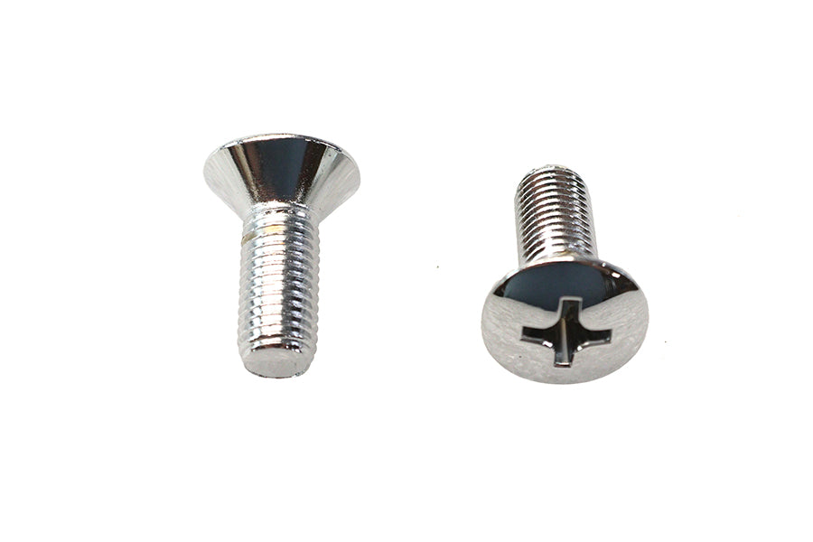 HARLEY Teardrop Phillips Head Chrome Screw Set Fits 0-  Custom, application