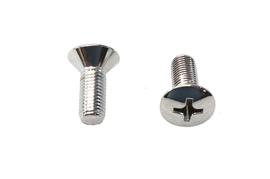 HARLEY Teardrop Phillips Head Chrome Screw Set Fits 0-  Custom, application