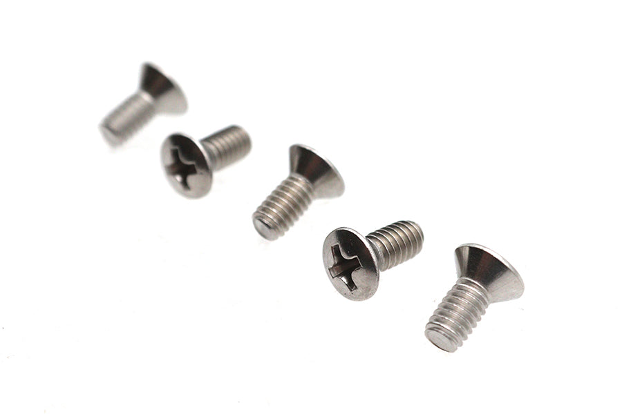 HARLEY 8-32 x 3/8 inch Oval Phillips Head Screw Stainless Steel Fits 0-  All, models