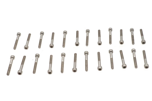 HARLEY Stainless Steel Finned Cover Screw Set 24 Piece Fits 0-  Custom, application