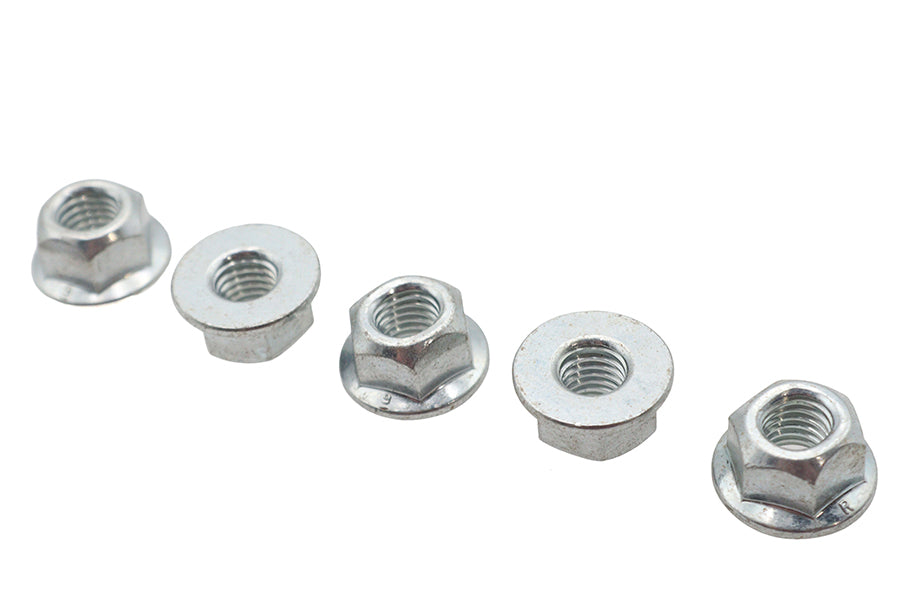 HARLEY M8 x 1.25 Flange Nut Zinc Fits 0-  Custom, application