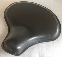 Ext Wide large Solo Seat
Top Genuine BLK Thick Leather 
Wide / Tractor Style 
Plain Extra Comfort 28mm Padding
3.5mm HeavyFormed Steel