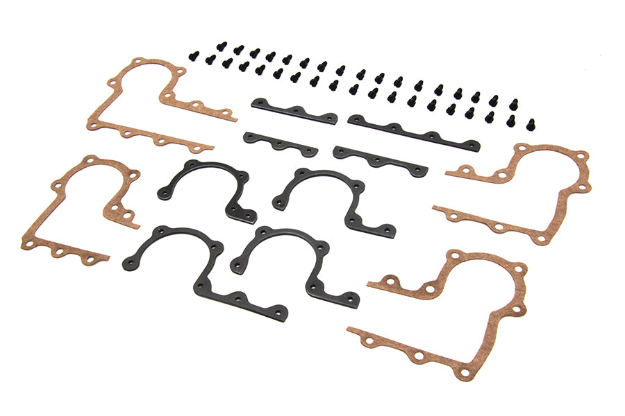 HARLEY Parkerized Rocker Arm Cover Strip and Gasket Fits 1936-1940 EL,   1941-1947 FL,