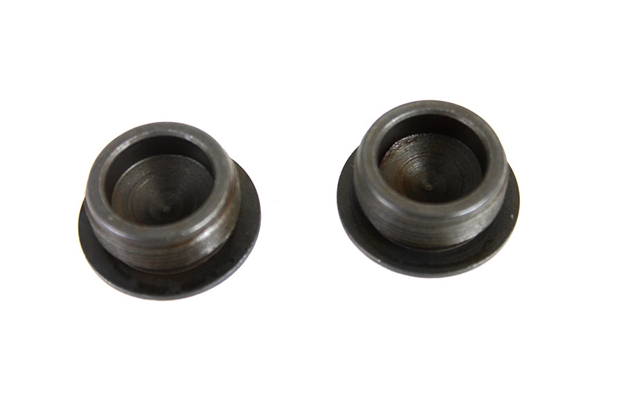 HARLEY Parkerized Spring Handlebar End Nut Set fits 1936-1948 EL,  1936-1948 FL,