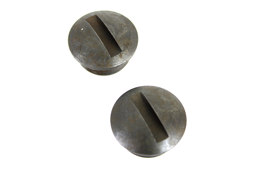 HARLEY Parkerized Spring Handlebar End Nut Set fits 1936-1948 EL,  1936-1948 FL,