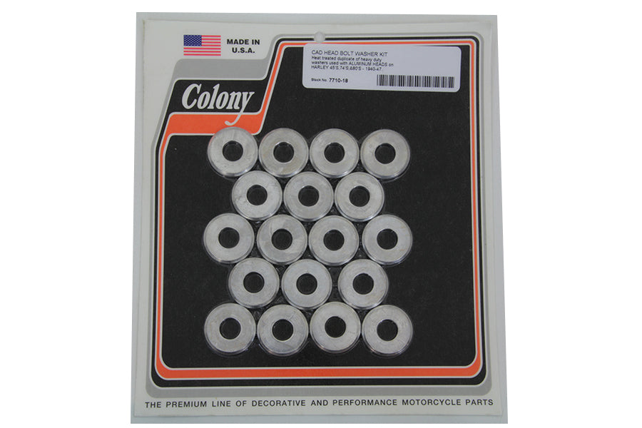 HARLEY Cadmium Headbolt Washer Fits 1929-1952 WL,   1929-1973 G,   1937-1947 UL,