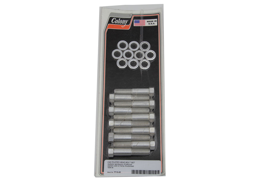 HARLEY Cadmium Stock 61 inch Cylinder Head Bolt Fits 1936-1939 EL,