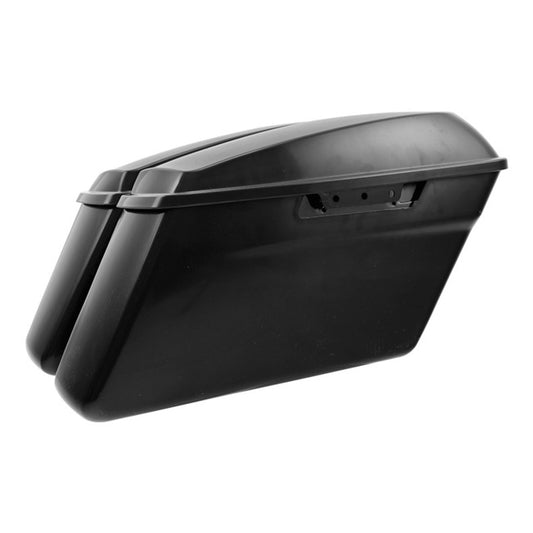 Custom Chrome HARLEY PRIMER BLACK HARD SADDLEBAGS (REGULAR). FITS 14-UP.