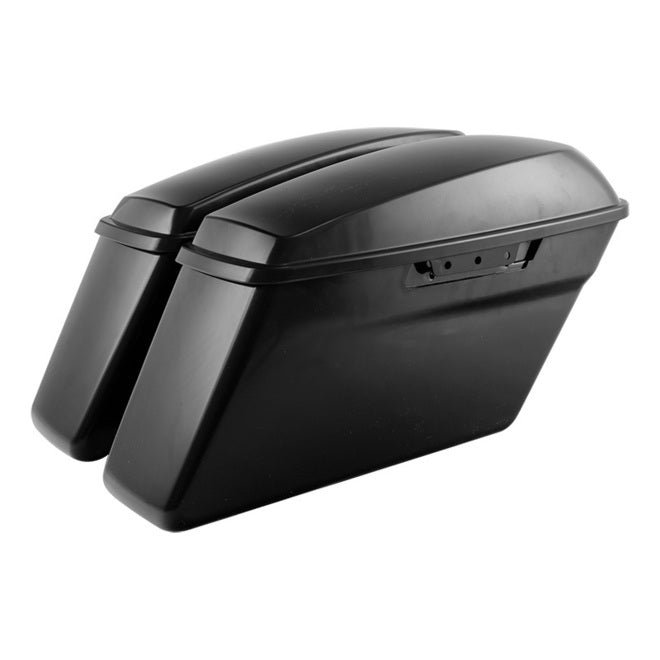 Custom Chrome HARLEY PRIMER BLACK HARD SADDLEBAGS (REGULAR). FITS 14-UP.