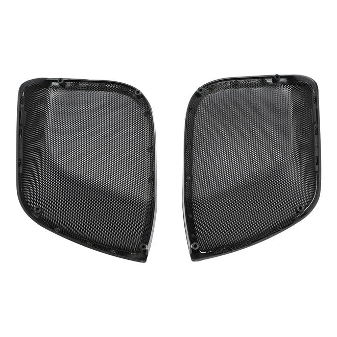 Custom Chrome HARLEY PRIMER BLACK 5X7" CVO SADDLEBAG LIDS SPEAKER GRILLS 14-UP