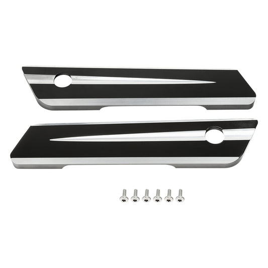 Custom Chrome HARLEY GLOSS BLACK  SADDLEBAG LATCH COVERS FITS '14-'20 TOURING