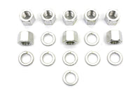 HARLEY Zinc Plated Cylinder Base Nuts and Washers Fits 1936-1940 EL,   1941-1977 FL,   1971-1977 FX,