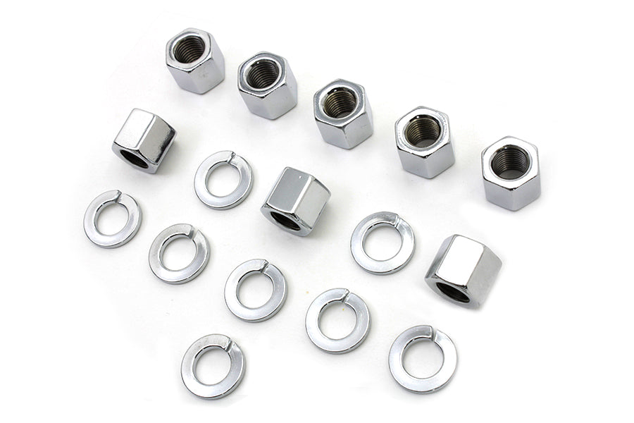 HARLEY Chrome Stock Cylinder Base Nuts and Washers Fits 1957-1985 XL,   1929-1952 WL,   1929-1973 G,