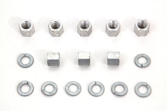 HARLEY Cadmium Cylinder Base Nuts and Washers Fits 1957-1985 XL,   1929-1952 WL,   1932-1973 G,