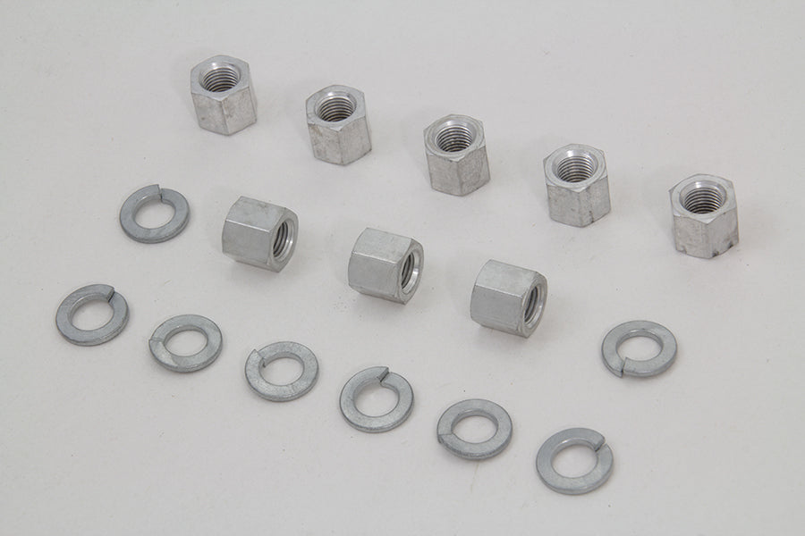 HARLEY Cadmium Cylinder Base Nuts and Washers Fits 1957-1985 XL,   1929-1952 WL,   1932-1973 G,