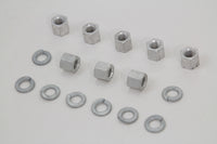HARLEY Cadmium Cylinder Base Nuts and Washers Fits 1957-1985 XL,   1929-1952 WL,   1932-1973 G,