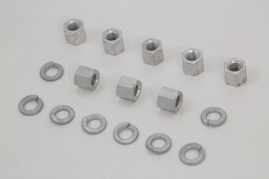 HARLEY Cadmium Cylinder Base Nuts and Washers Fits 1957-1985 XL,   1929-1952 WL,   1932-1973 G,