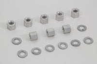 HARLEY Cadmium Cylinder Base Nuts and Washers Fits 1957-1985 XL,   1929-1952 WL,   1932-1973 G,