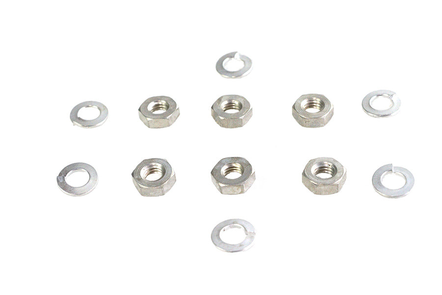 HARLEY Cadmium Standard Oil Pump Nuts Fits 1937-1948 UL,   1941-1948 FL,
