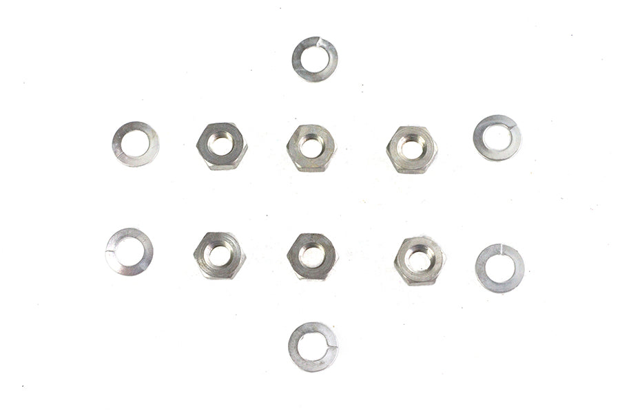 HARLEY Cadmium Standard Oil Pump Nuts Fits 1937-1948 UL,   1941-1948 FL,