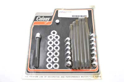 HARLEY Chrome Acorn Engine Case Bolt Kit Fits 1979-1984 FL,   1979-1984 FX,   1984-1995 FXST,   1991