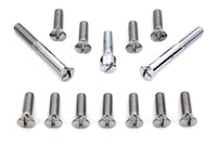 HARLEY Chrome Transmission Top Cover Screw Kit Fits 1941-1978 FL,   1971-1978 FX,   1936-1940 EL,