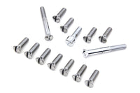 HARLEY Chrome Transmission Top Cover Screw Kit Fits 1941-1978 FL,   1971-1978 FX,   1936-1940 EL,