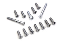 HARLEY Chrome Transmission Top Cover Screw Kit Fits 1941-1978 FL,   1971-1978 FX,   1936-1940 EL,