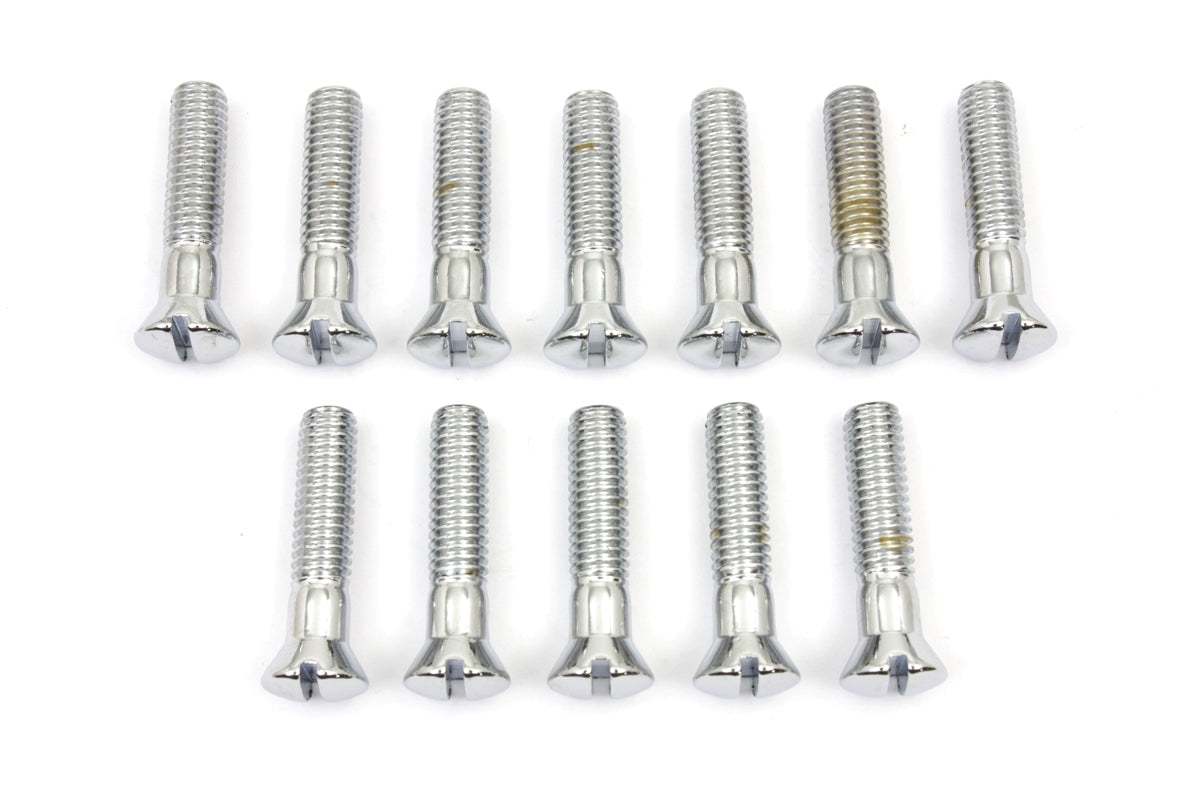 HARLEY Chrome Cam Cover Stock Slotted Screws Fits 1936-1940 EL,   1941-1969 FL,
