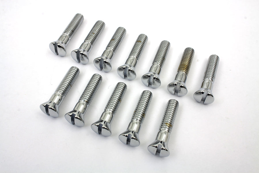 HARLEY Chrome Cam Cover Stock Slotted Screws Fits 1936-1940 EL,   1941-1969 FL,