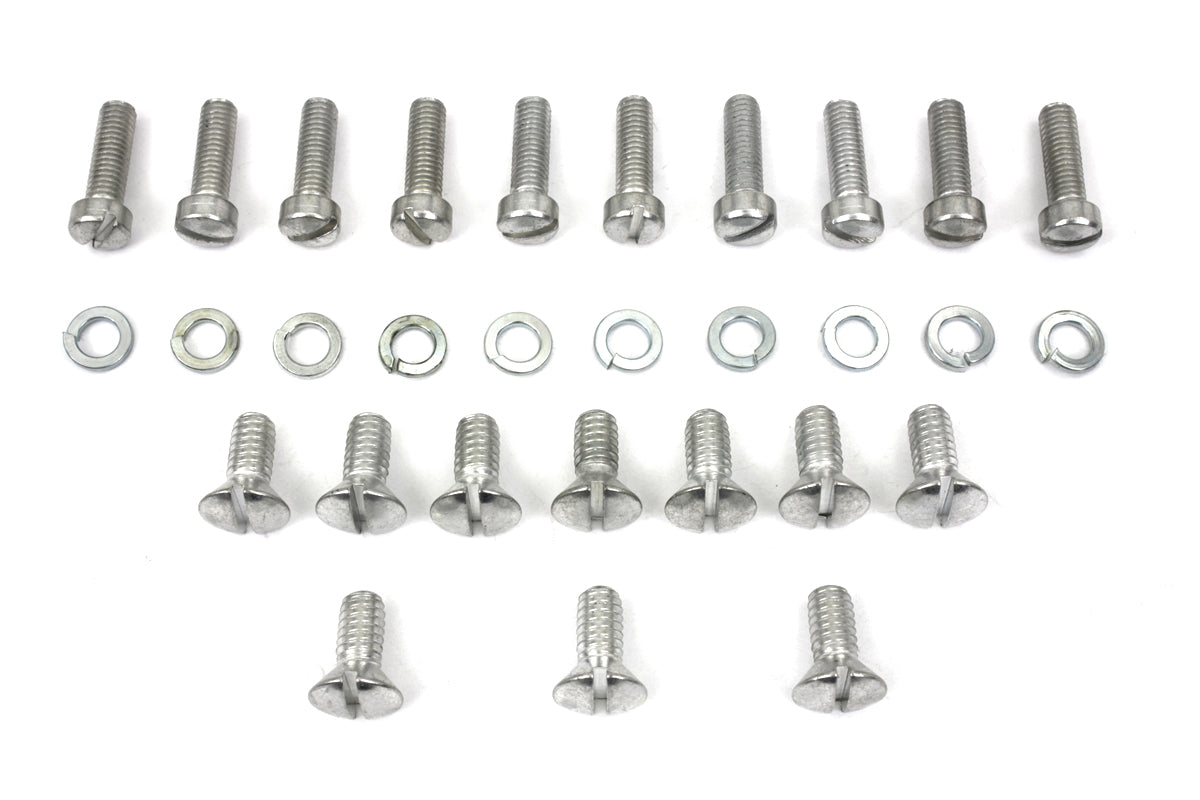 HARLEY Cadmium Outer Primary Cover Screw Set Stock Fits 1936-1940 EL,   1941-1964 FL,   1937-1948 UL