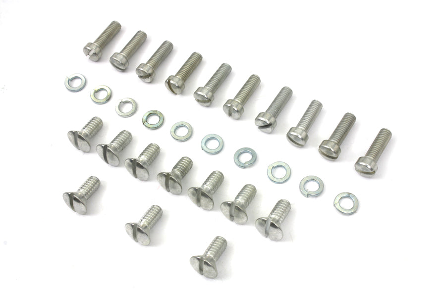 HARLEY Cadmium Outer Primary Cover Screw Set Stock Fits 1936-1940 EL,   1941-1964 FL,   1937-1948 UL