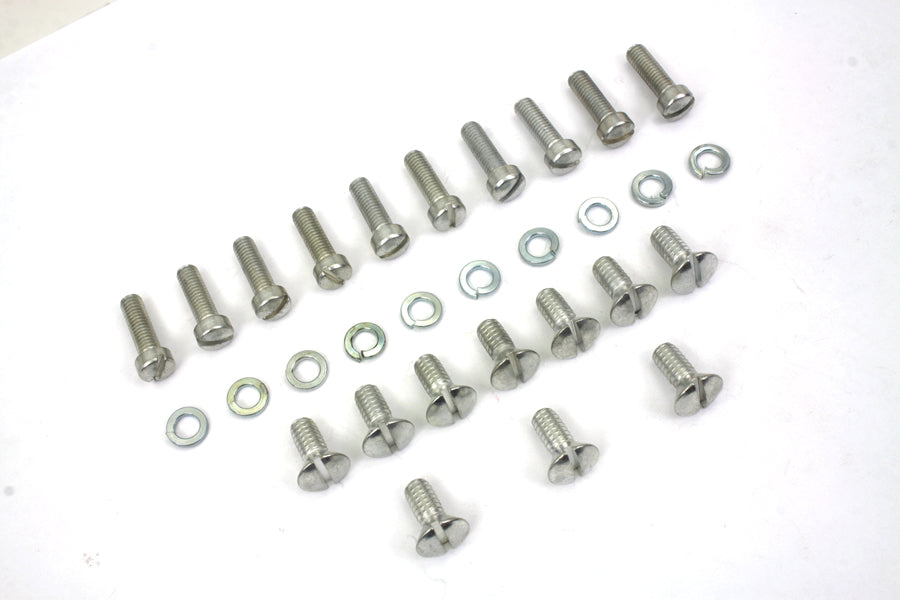 HARLEY Cadmium Outer Primary Cover Screw Set Stock Fits 1936-1940 EL,   1941-1964 FL,   1937-1948 UL