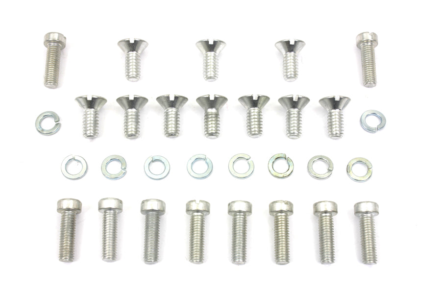 HARLEY Cadmium Outer Primary Cover Screw Set Stock Fits 1936-1940 EL,   1941-1964 FL,   1937-1948 UL