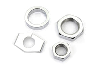 HARLEY Chrome Rear Axle Nut and Lock Kit Fits 1936-1940 EL,   1941-1972 FL,   1971-1972 FX,   1937-1