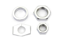 HARLEY Chrome Rear Axle Nut and Lock Kit Fits 1936-1940 EL,   1941-1972 FL,   1971-1972 FX,   1937-1