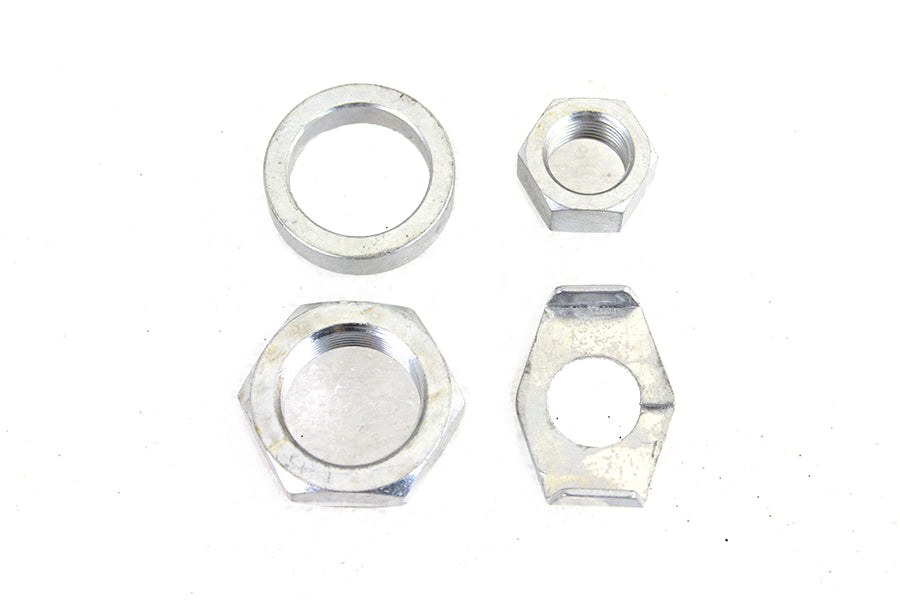 HARLEY Cadmium Rear Axle Nut and Lock Kit Fits 1936-1940 EL,   1941-1972 FL,   1971-1972 FX,   1937-