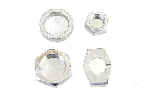 HARLEY Cadmium Rear Axle Nut and Lock Kit Fits 1936-1940 EL,   1941-1972 FL,   1971-1972 FX,   1937-