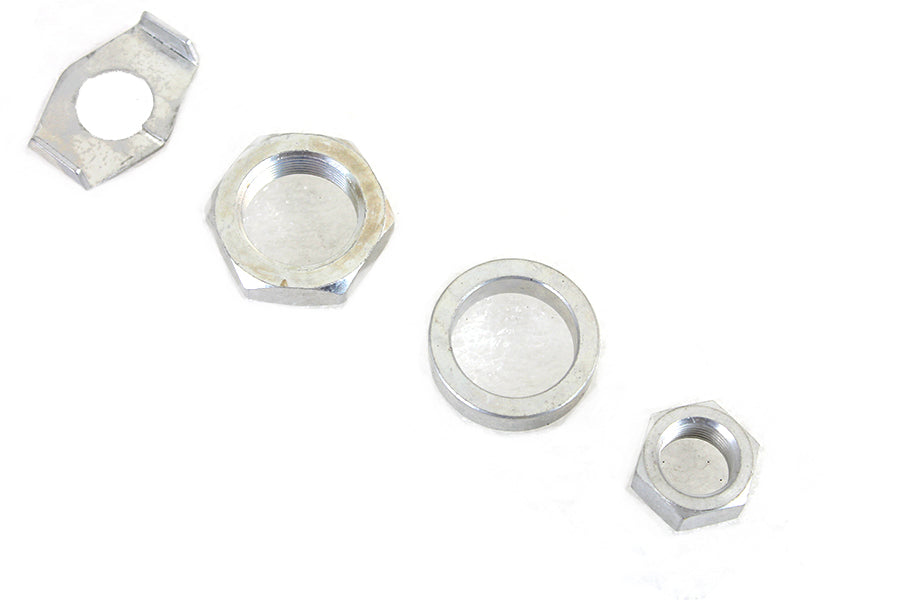 HARLEY Cadmium Rear Axle Nut and Lock Kit Fits 1936-1940 EL,   1941-1972 FL,   1971-1972 FX,   1937-