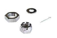 HARLEY Chrome Front Axle Nut Kit Fits 1930-1971 G,   1936-1940 EL,   1937-1948 UL,   1941-1971 FL,