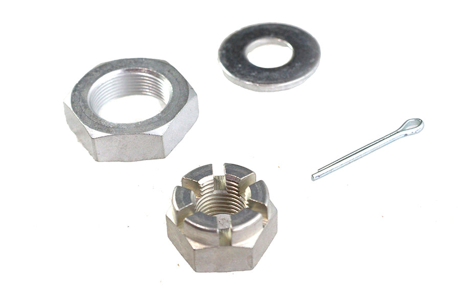 HARLEY Cadmium Front Axle Nut Kit Fits 1930-1971 G,   1936-1940 EL,   1937-1948 UL,   1941-1971 FL,