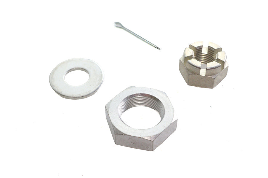 HARLEY Cadmium Front Axle Nut Kit Fits 1930-1971 G,   1936-1940 EL,   1937-1948 UL,   1941-1971 FL,