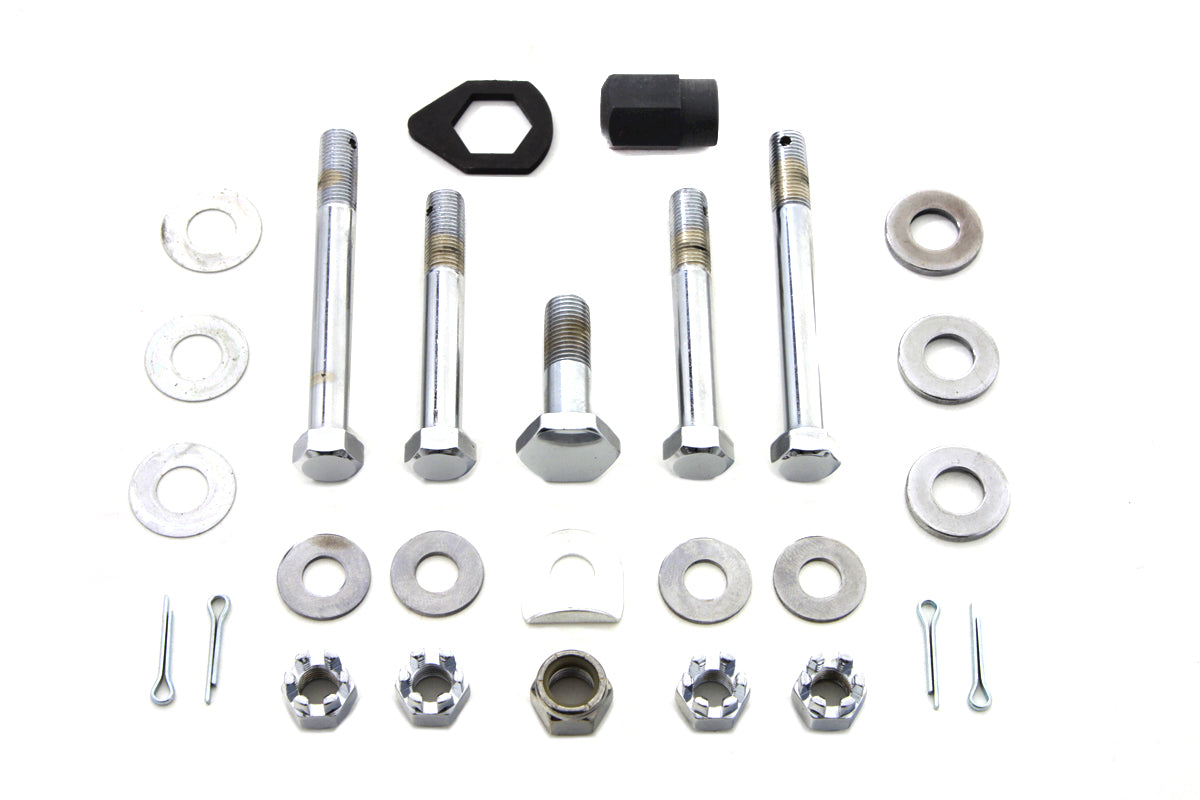 HARLEY Chrome Upper and Lower Motor Mount Bolt Kit Fits 1936-1940 EL,   1941-1969 FL,