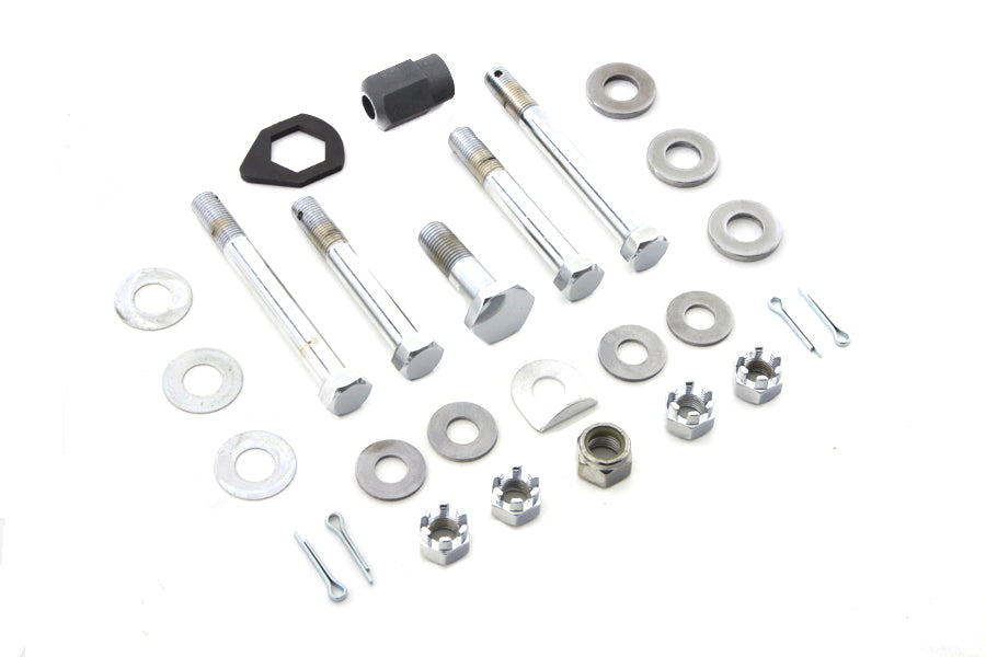 HARLEY Chrome Upper and Lower Motor Mount Bolt Kit Fits 1936-1940 EL,   1941-1969 FL,