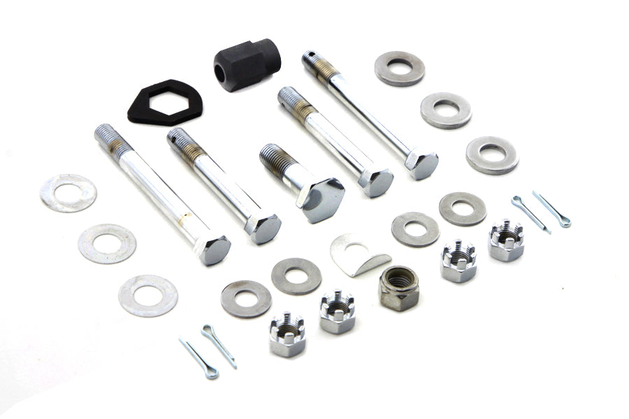 HARLEY Chrome Upper and Lower Motor Mount Bolt Kit Fits 1936-1940 EL,   1941-1969 FL,